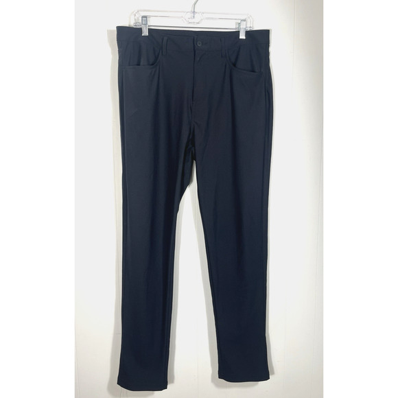 Eddie Bauer Mens Forester Tech Pants 34X32 Black Stretch Wicking Zip Pocket - Picture 1 of 13